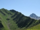 La longue crête en direction de la Pointe d'Almet avec la Pointe Percée en toile de fond