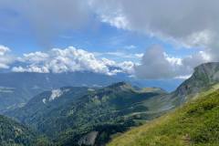 Vue sur le col de l'Arpettaz (30 juillet 2023)