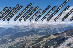 Vue sur les différents sommets visibles durant l'ascension (21 août 2022)