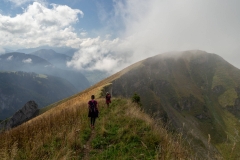 Le chemin continue sur l'arrête de Pelluaz (15 septembre 2018)