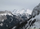 Le massif des Bornes, avec le Jallouvre, la Pointe Blanche, et la Pointe de Balafrasse (27 février 2010)