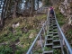 Escalier métallique avant la Pointe de Tréchauffé (15 octobre 2017)