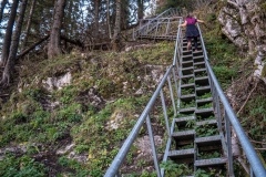 Escalier métallique avant la Pointe de Tréchauffé (15 octobre 2017)