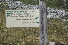 Panneau aux Chalets d'Arvouin (18 août 2019)