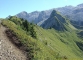 Crête avant le col de l'Oulettaz