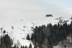 Ferme visible au loin depuis le sentier (5 janvier 2019)