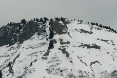 Praz Vechin vu depuis le Col de l'Arpettaz (5 janvier 2019)