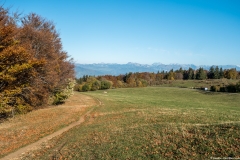 Vue sur le Massif du Chablais depuis le GR du Balcon du Léman (13 octobre 2017)