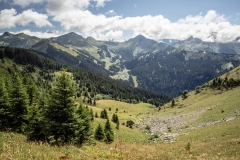 Vue sur la Pointe de Chésery et la Pointe de Vorlaz (26 aout 2018)