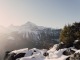 Vue sur la Pointe Percée et la Pointe d'Areu (25 décembre 2019)