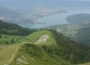 Montée à la Tournette devant le lac d'Annecy