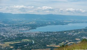 Vue sur le Léman et Genève depuis le Salève