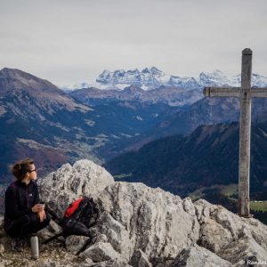 Arrivée au sommet du Mont Ouzon