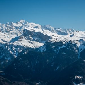 Vue depuis la Bourgeoise située à une trentaine de minutes du Col de Joux Plane