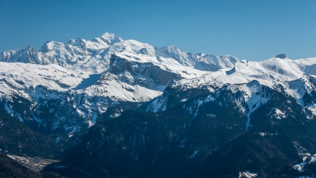 Vue depuis la Bourgeoise située à une trentaine de minutes du Col de Joux Plane