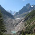 Vue sur la Mer de Glace en montant à la Tête des Prapators