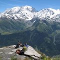 Panorama sur les Dômes de Miage depuis le Mont Joly