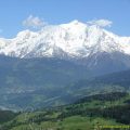 Vue sur le Mont Blanc depuis la Crête des Bénés