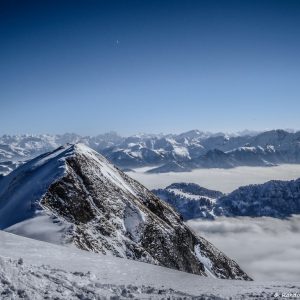 Vue depuis le sommet de la station de Pizol